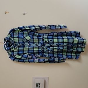 Land's End flannel 100% cotton shirt dress